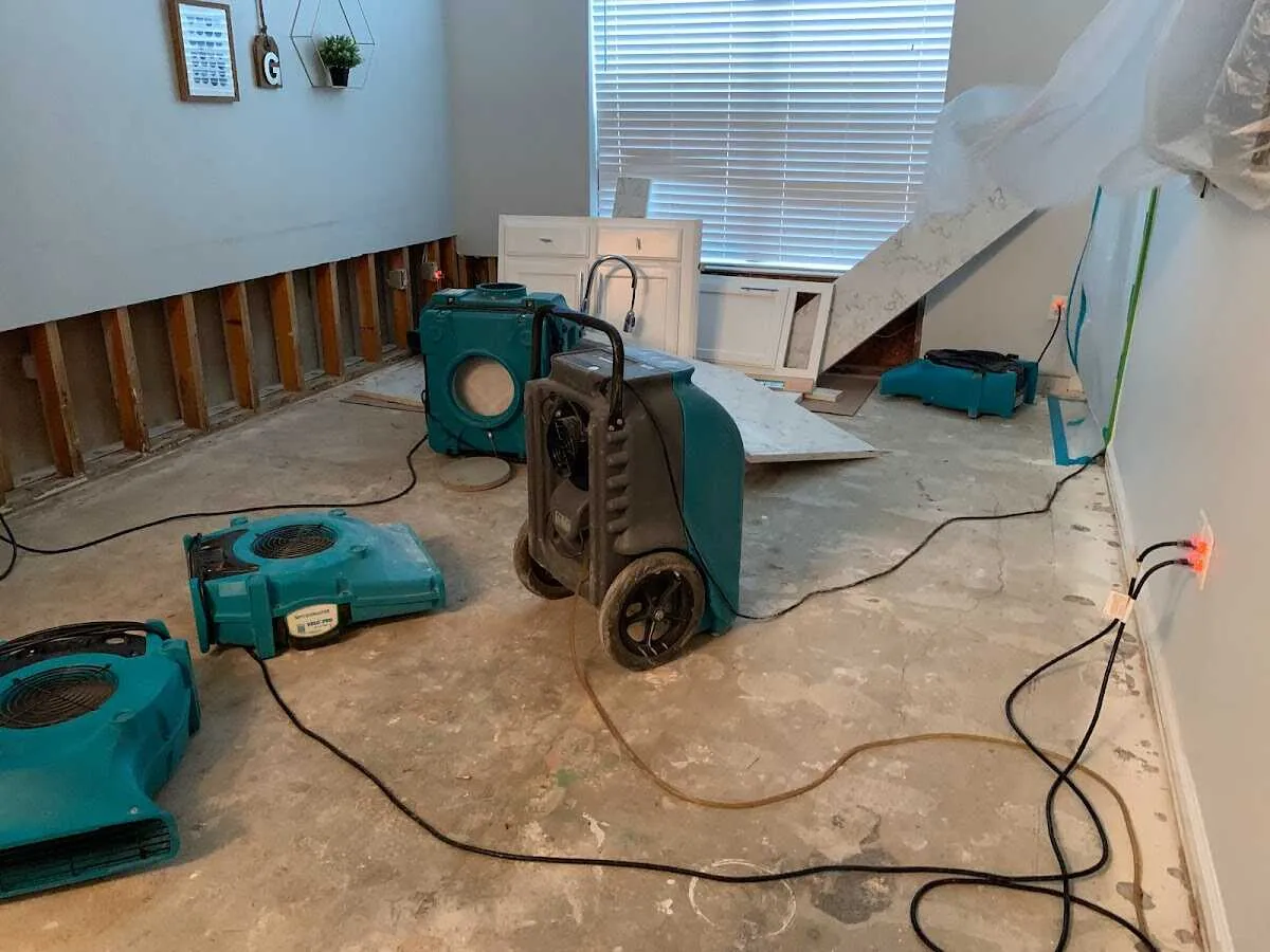 Dehumidifier in flood-cut room for Water Extraction & Removal in South Williamsport